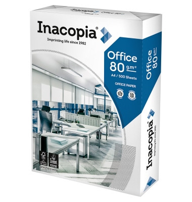 Папір для друку INACOPIA Office A4, 80 г/м2, 500 арк., білий